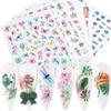 1pc 3D Nail Stickers Spring Summer Natural Flower Leaves Simulation Dried Flower Dragonfly Nail Applique Water Slides Decoration