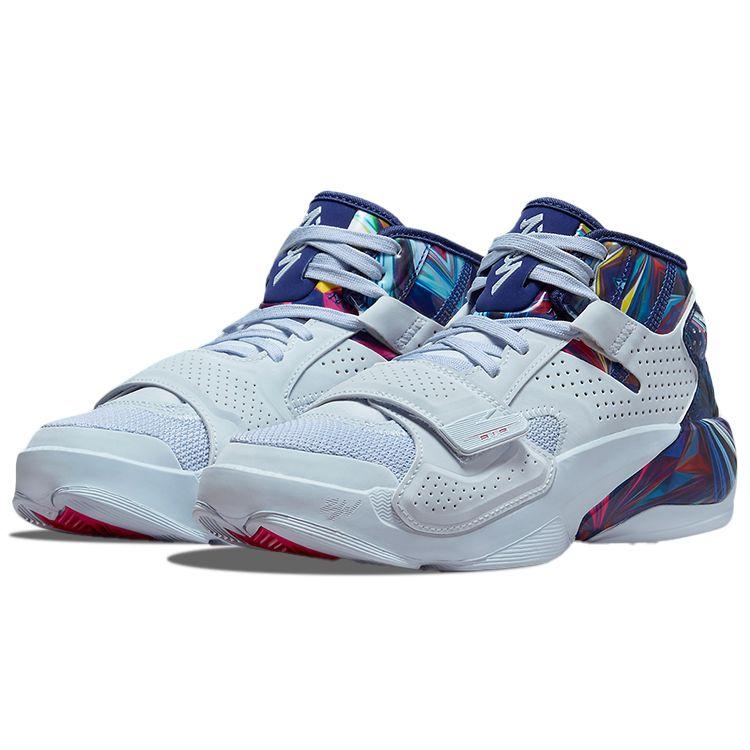 Мужские кроссовки Air Jordan Zion 2 PF Hope Diamond Белые Полу-голубые Насыщенно-королевский-синий DM0858-467