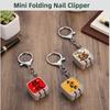 Creative Nail Nipper Keychain Portable Nail Clipper Key Ring Nail Cutting Pliers  Household