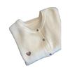 Soft and Waxy Knitted Solid Color Cardigan Embroidered New Top Design Bear Sweater Jacket
