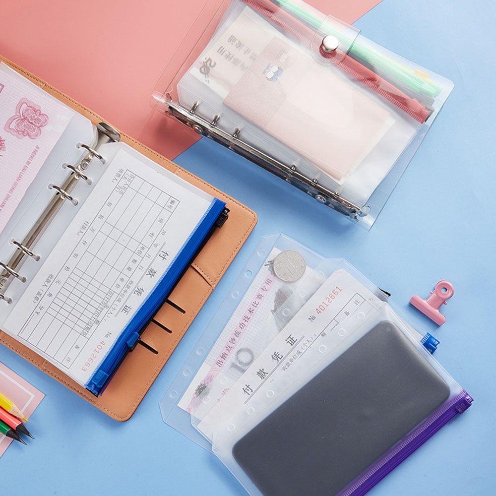 Organizers 6 Ring Loose Leaf Bags Binder Zipper Folders Notebook Binder Binder Pockets A5 A6 Size