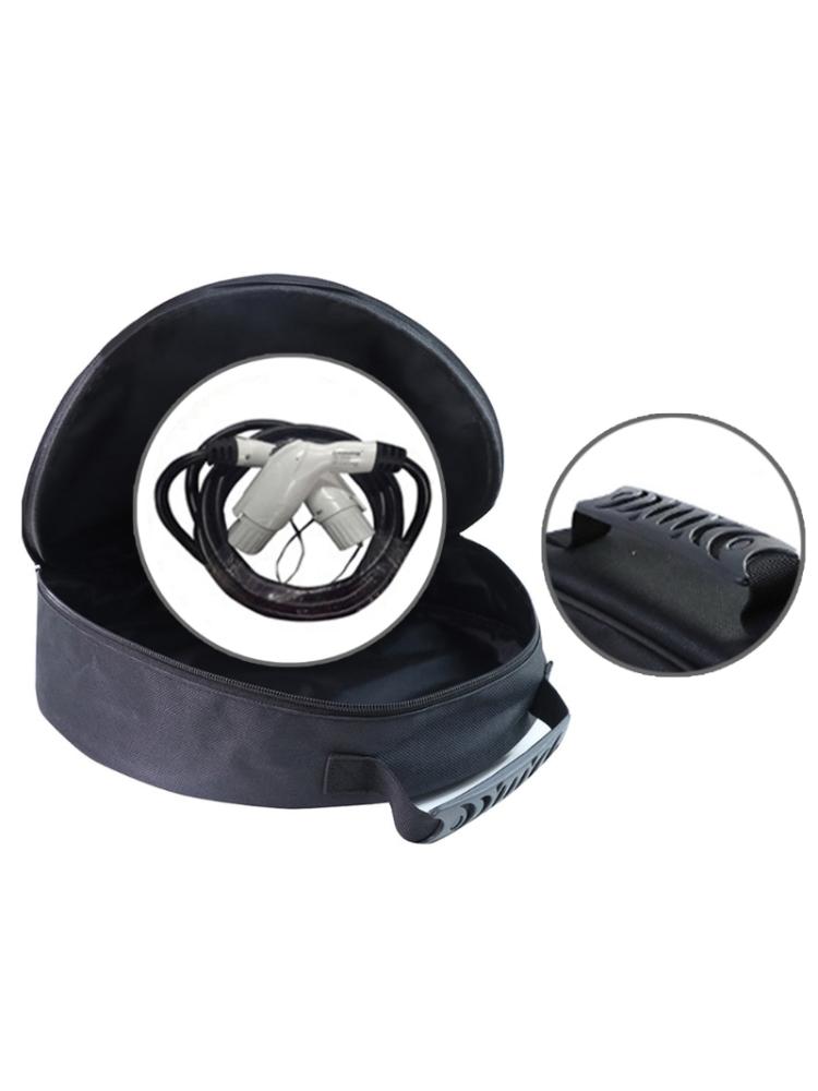 Круглая сумка для кабеля, водостойкая сумка для хранения органайзеров для кабелей, идеально подходит для хранения соединительного кабеля, зарядного шнура для электромобилей