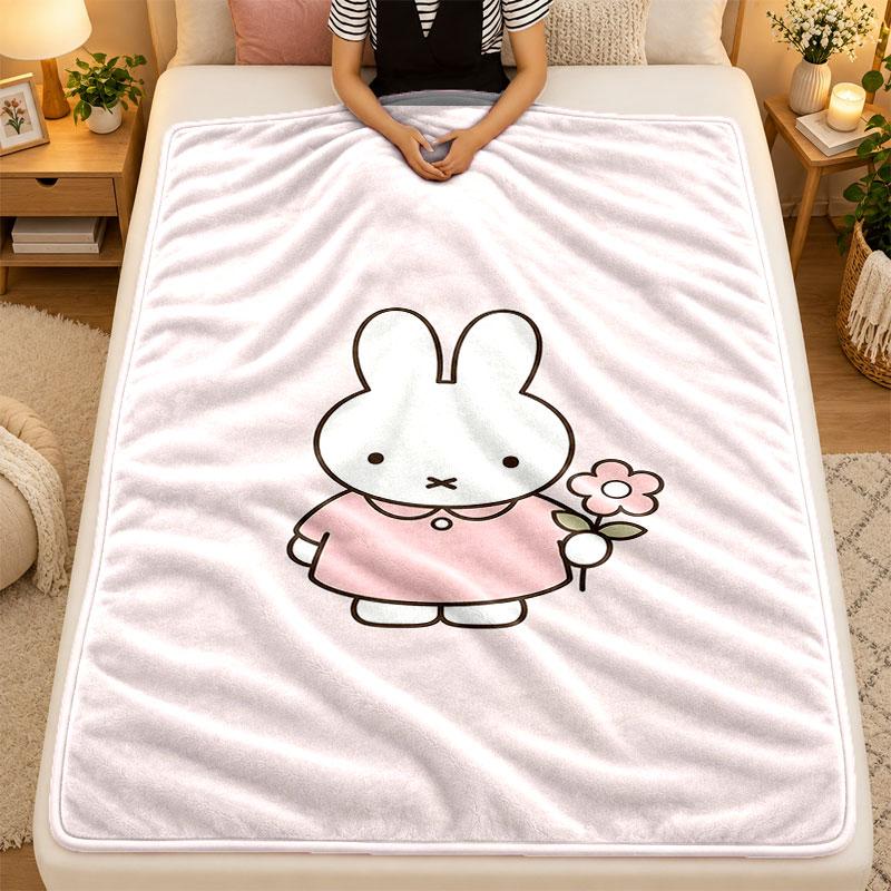 Flannel BlanketMiffy Warm Soft Throw Blanket for Indoor Sofa Bed Living Room Use