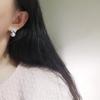 Huitan Блестящие серьги-пусеты с искусственным жемчугом Женские Модный дизайн Темпераментные Аксессуары для ушей Свадебная вечеринка Женские