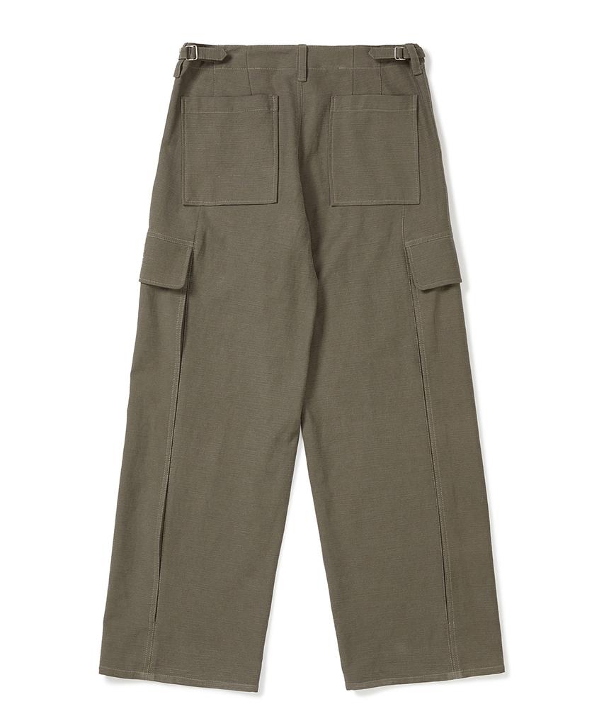 MMIC Wardrobe Cargo Pants Heavy Cotton Slub_Khaki
