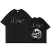 Футболка с принтом Lil Peep Cry Baby Skeleton Мужская Женская Одежда Мода Винтаж Хип-Хоп Оверсайз Футболки Готика Харадзюку Футболка
