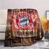 Custom Name FC Bayern München Flannel Blanket, High quality Comfortable for All Seasons, Home Decor, Warmth and Comfort