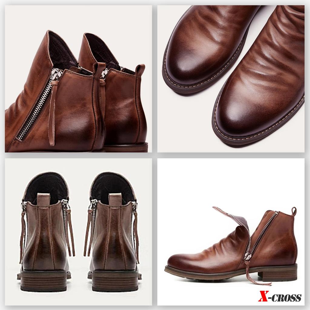 Мотоциклетные шорты с боковой молнией, коричневые, повседневные, легкие, больших размеров, уличные, боковые, искусственные, однотонные, для улицы, коричневые, с перекрестной шнуровкой, мужские ботинки, ботинки, на молнии, без шнурков,