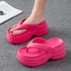 Thick Bottom Eva Women's Flip Flops 2025 Summer Beach Chunky Platform Sandals Women Lightweight Non Slip Clip Toe Wedge Slippers