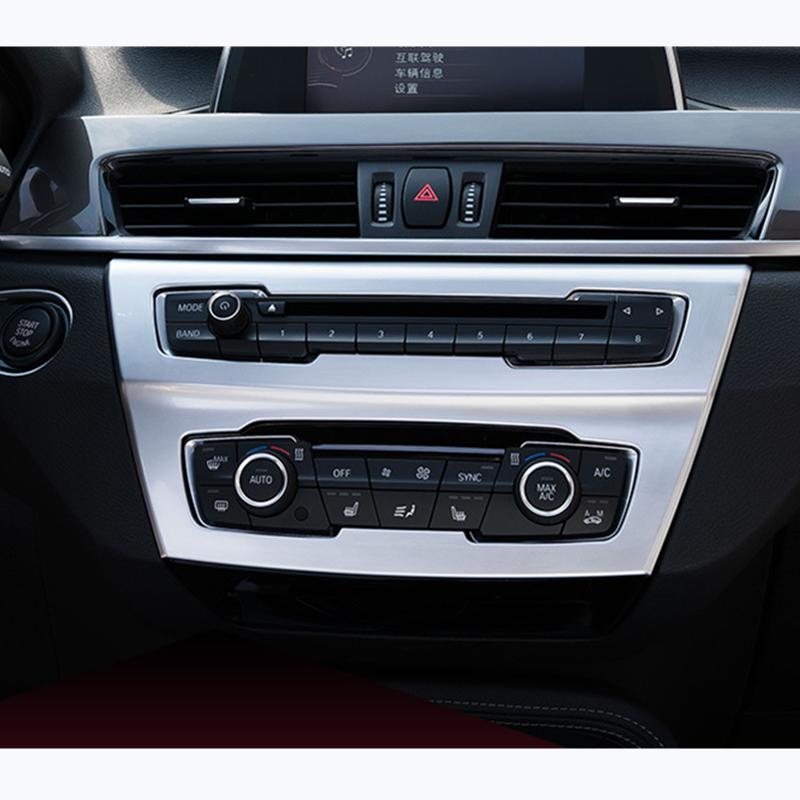 Панель-накладка на рамку регулятора громкости центральной консоли автомобиля в стиле карбонового волокна для BMW X1 F48 2016- Автомобиль