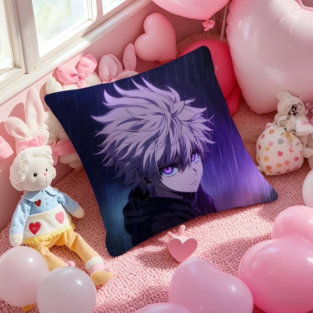 H-HUNTERxHUNTER Games Cushion Cover Pattern Printed Pillowcase for Living Room Sofa Cushion Cover & Bedroom Decor