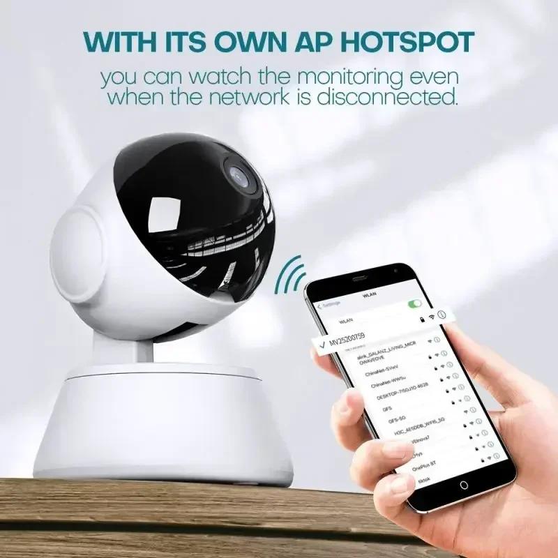 8-мегапиксельная IP-камера WiFi для видеонаблюдения, видеоняня с искусственным интеллектом, камера слежения за человеком, полноцветная камера ночного видения для видеонаблюдения в помещении