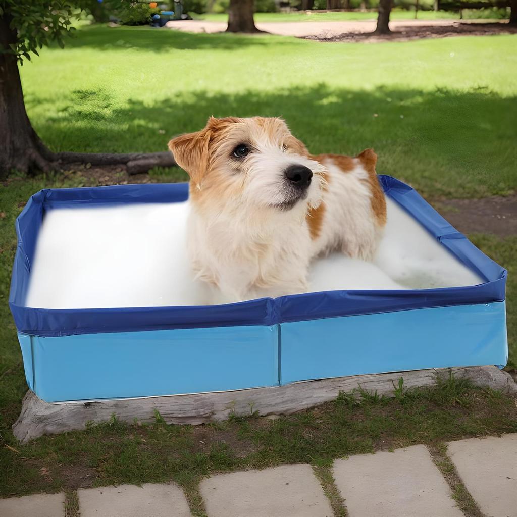 50*50cm PVC Folding Pet Swimming Pool Portable Yard Bathing Tub For Cat And Dog Swimming Pool Non Inflatable Dog Play Pool