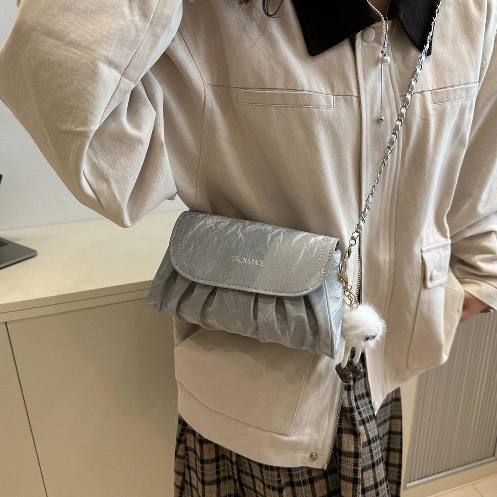 Женская летняя сумка через плечо на цепочке в форме облака, нишевый дизайн, 2025