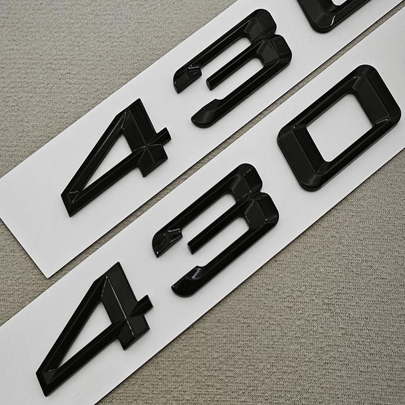 3D ABS Car Letters Logo 430i 430d Badge Sticker Emblem Decals For BMW 4 Series 430i 430d G22 G26 G23 Tail Marking Accessories