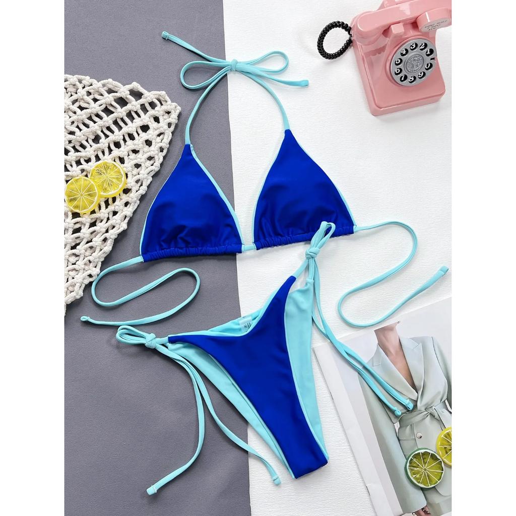 Сексуальное леопардовое микро бикини 2024, женский купальник, женский купальник, стринги, комплект бикини, бразильский Холтер, пляжная одежда, купальный костюм