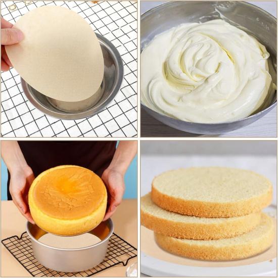 150 Sheets Round Baking Parchment Paper, 6, 8, 10 Inch Parchment Paper for Cake Pan Liners Non-Stick Precut Parchment Paper for Cookies Steamer