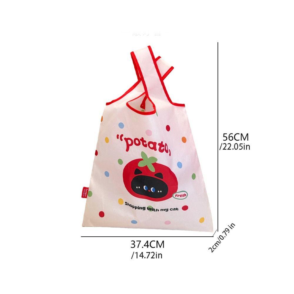 Reusable Eco-Friendly Bag Kawaii Cartoon Handbag Tote Bag Foldable Shopping Bag  Men