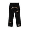 Men Women Streetwear Distressed Wide-Leg Denim Pants With Ink Splatter Graffiti Print Relaxed Fit Mid-Rise Stretch Cotton