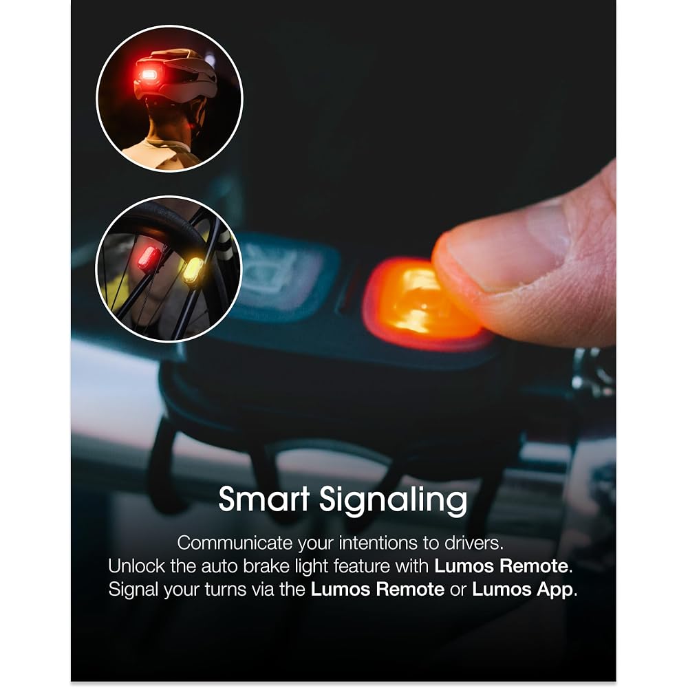 Lumos Firefly Mini Smart Bike Light System Rechargeable LED Front Rear Light Turn Signal Brake Light Cycling Accessory