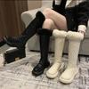 On Slip Winter Knee High Shaft Long Ladies Shoes Plus Warm Women's Snow Boots Boot Sale Pu Spring 2024 Furry Trend Work Anti Hot