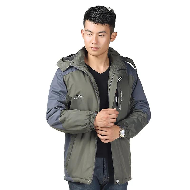 Мужские термальные парки больших размеров зимние куртки водонепроницаемое пальто ветровка куртка толстая защита от холода флисовые пальто Hombre