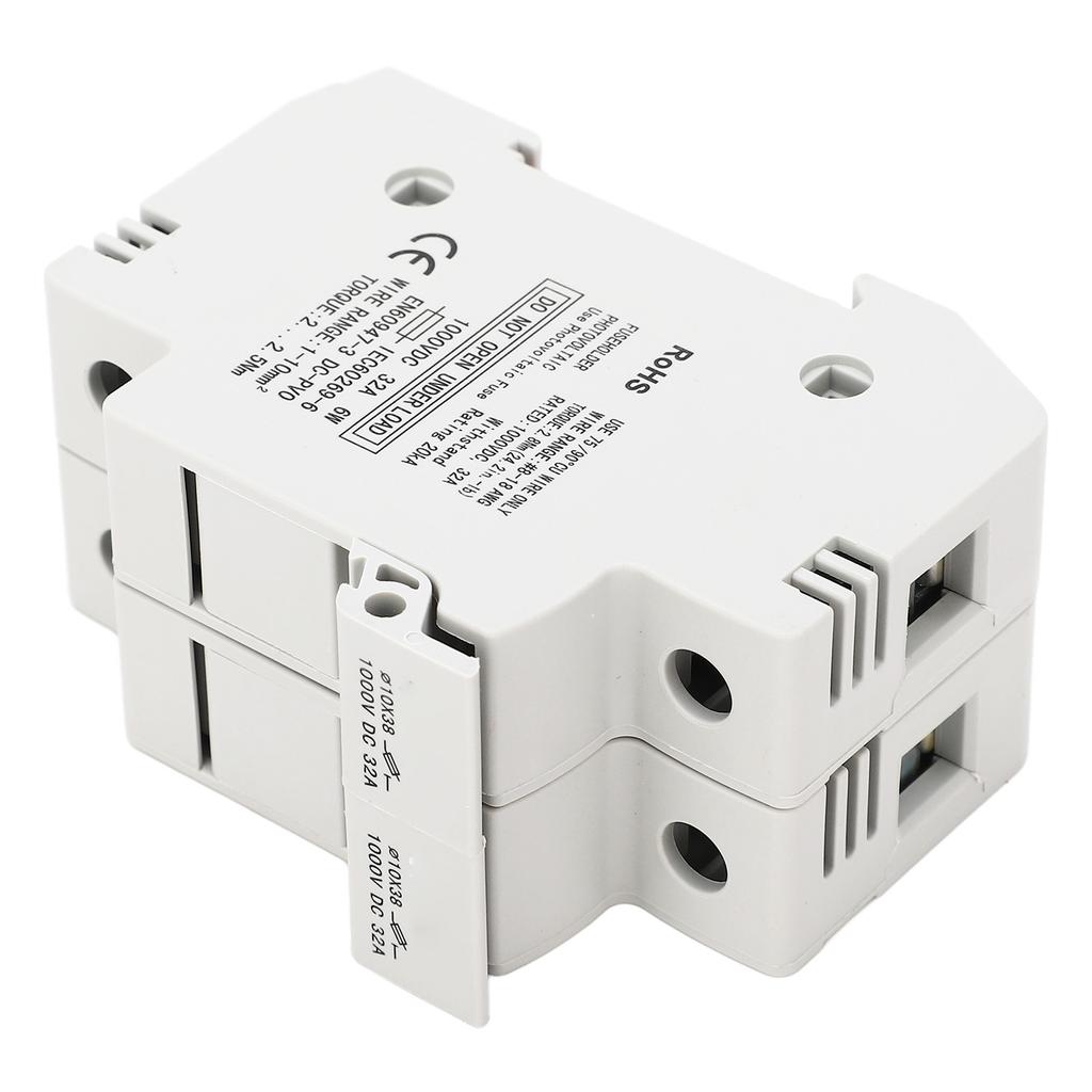 Держатель предохранителя постоянного тока, быстроразъемный, 2P 32A 10x38, держатель фотоэлектрического предохранителя с предохранителями 30A PV 1000VDC