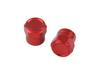 POSH 001800-02 Motorcycle Goods Full Billet Air Valve Cap, Short Design, 2 Pieces, Red