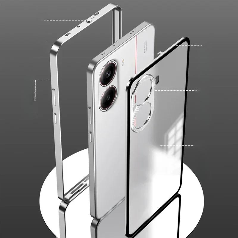 Для OPPO A5 Pro ультратонкий алюминиевый сплав металлический каркас бампер + закаленное стекло задняя крышка телефона для OPPO A5pro противоударный чехол