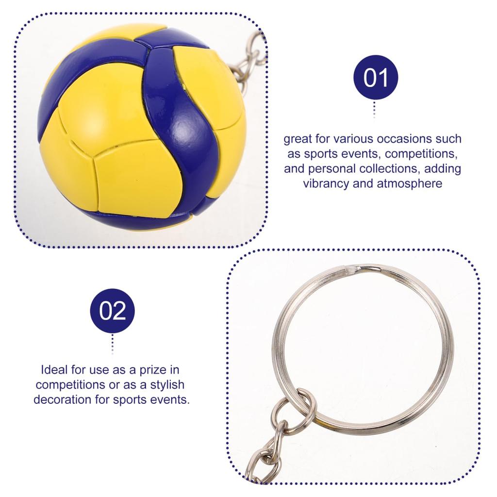 [iplusmile] 4 шт. Волейбольный брелок Волейбольные украшения Волейбольный турнир Брелок Волейбольные принадлежности Спортивный брелок ПВХ цинковый сплав