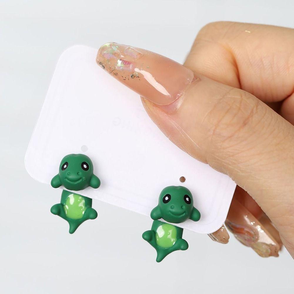 Whale Cartoon  Animal Biting Stud Earrings Metal Whale Earrings Dinosaur Bite Earring  Girl