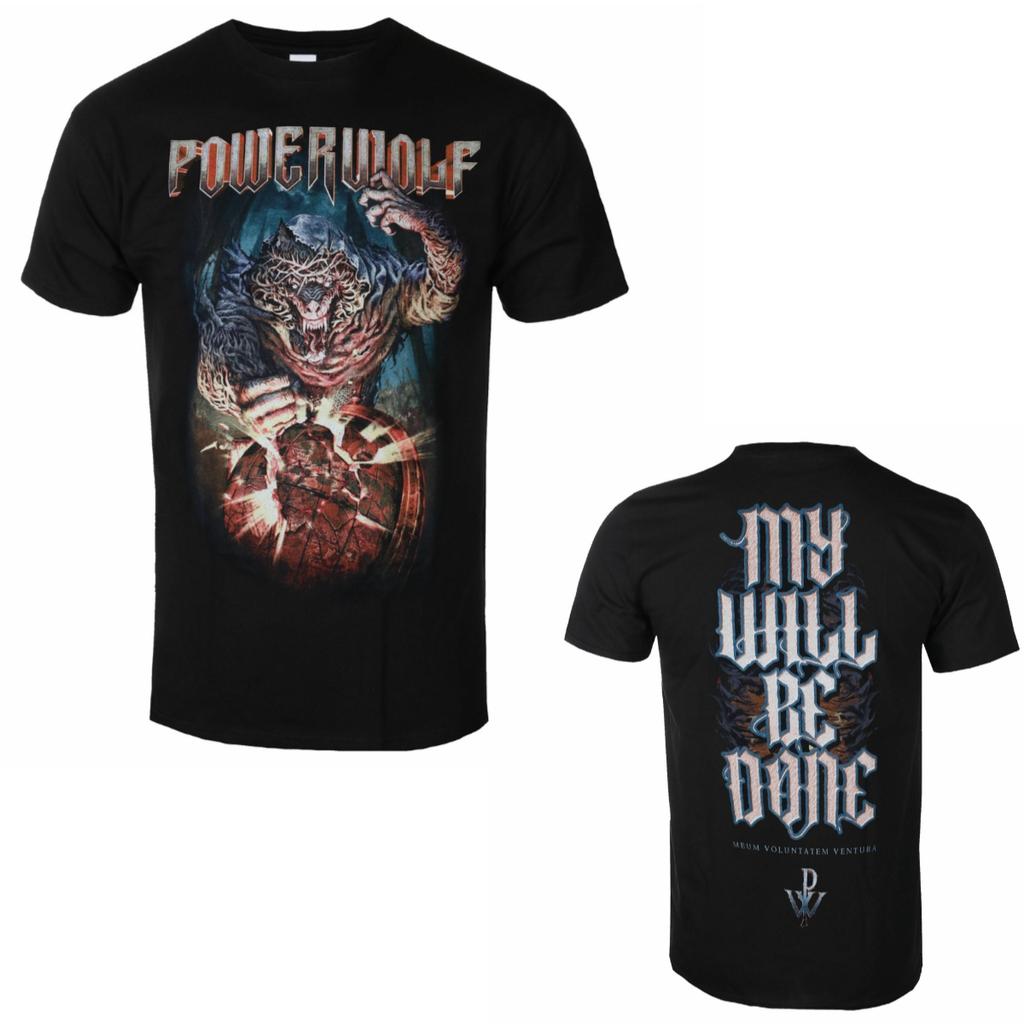 Хлопковая футболка с графикой группы Powerwolf, унисекс, летняя, с коротким рукавом, модного бренда, роскошная, повседневная, винтажная, ретро, топ