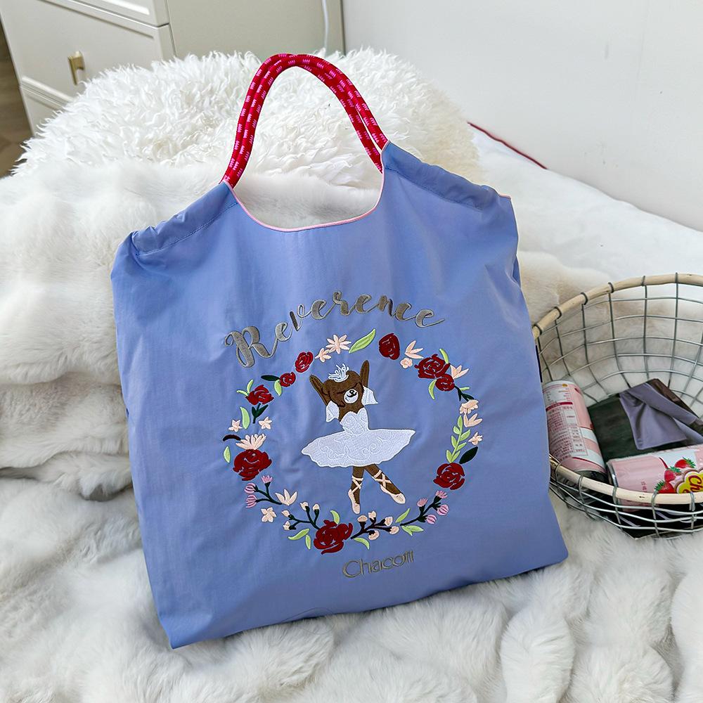 Embroidery Shopping Bag Women'S Fashion Niche Large Capacity Shoulder Bag Tide