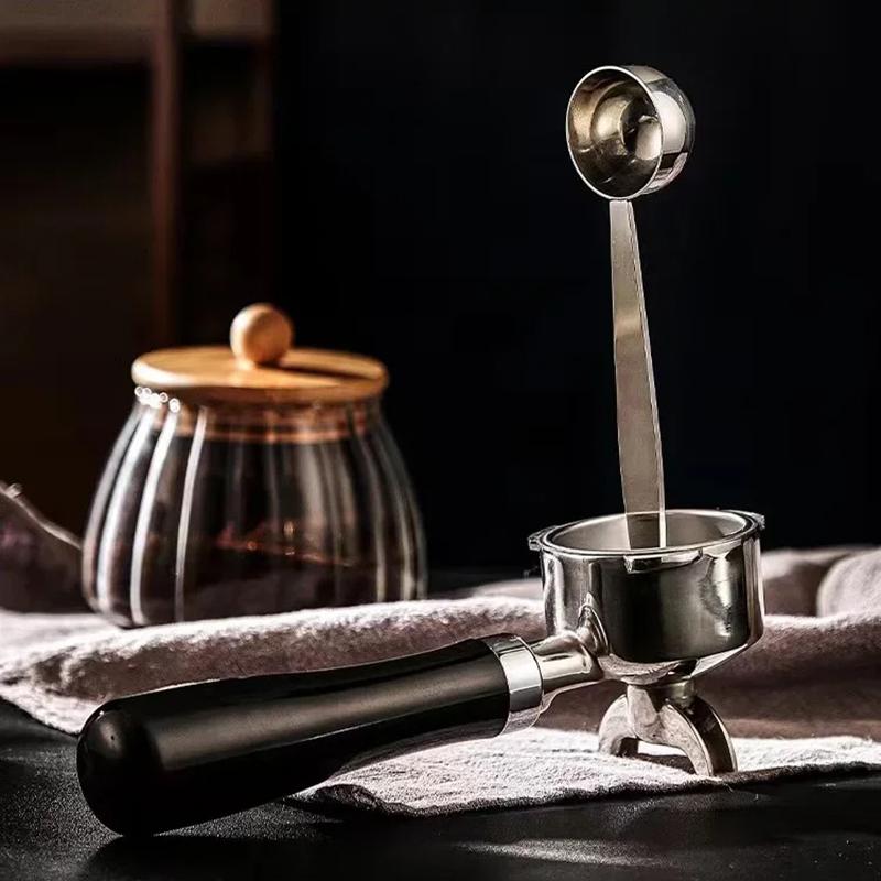 Stainless Steel Coffee Scoop Dual-Purpose Coffee Spoon Powder Hammer Tamper Multi-Function Spoon Holder Coffee Tools Accessories