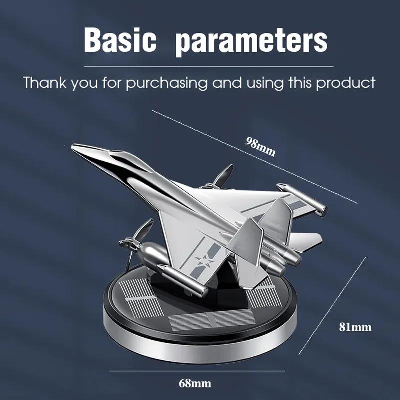 Solar Car Air Freshener Fighter Propeller Flavoring Fragrance Decoration Car Interior Accessories Perfume Diffuser Men And Women