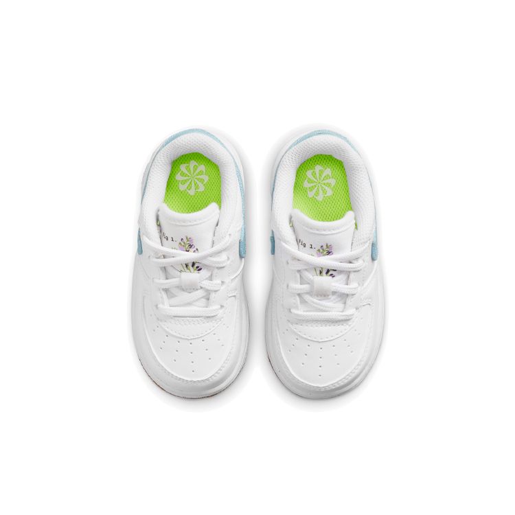 Nike Детские кроссовки Air Force 1 LV8 TD Indigo Белый Черный Обсидиан CZ2663-100