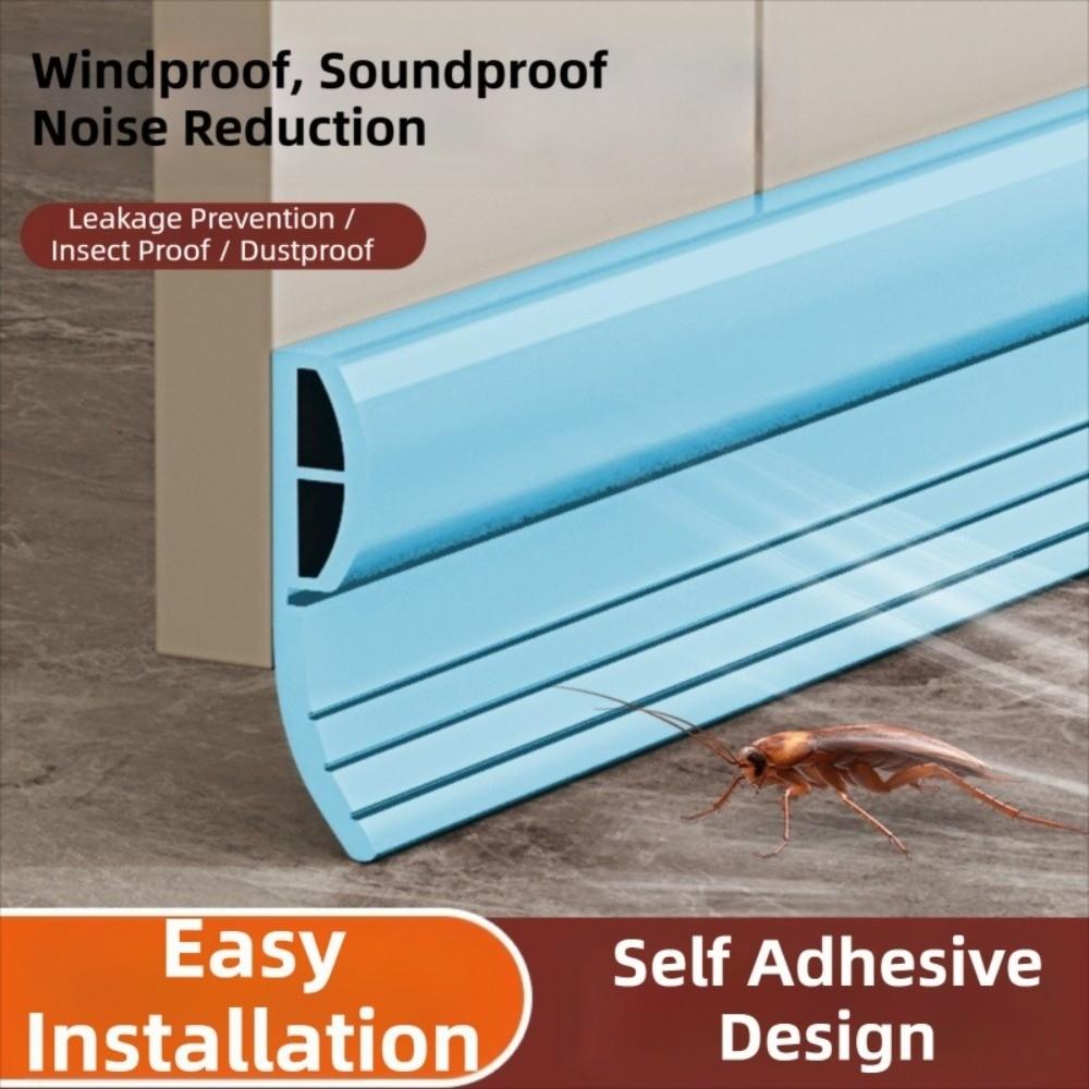 Self Adhesive Door Bottom Seal TPE Door Sweep Flexible Gap Filler Indoor Use