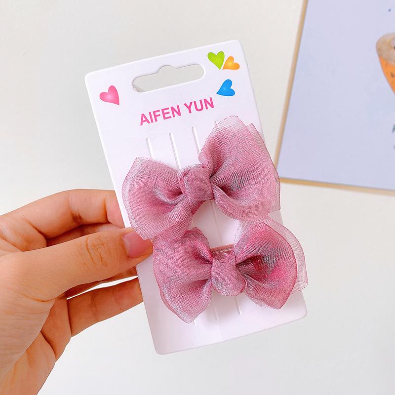 YANRONG Solid Color Bow Hair Clips For Gilrs Cute Sweet Hairpins Fashion Headbands Hair Accessories Barrettes For Kid Headdress