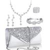 Minimalist European Style Jewelry Set With Water Diamond Embellishments For Women