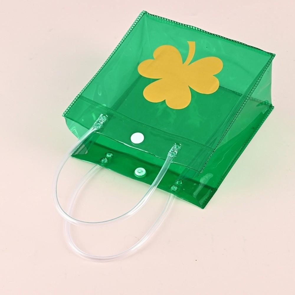 Cute Clear PVC Handbag Large Capacity Mini Gift Packaging Bag Waterproof Reusable Tote Bag
