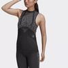 Adidas X Stella McCartney Collaboration Леопардовый принт без рукавов тренировочный дышащий топ женские топы черный FR9007