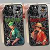 Чехол для iPhone 17 Pro Max 11 13 Mini 16 Plus 7 8 SE Air XS XR 15 12 14 с принтом Аниме One Piece Задняя крышка телефона Funda
