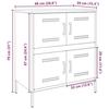 VidaXL Buffet anthracite 68x39x79 cm acier, armoire, placard, buffet haut, armoire latérale, armoire de rangement, 842954