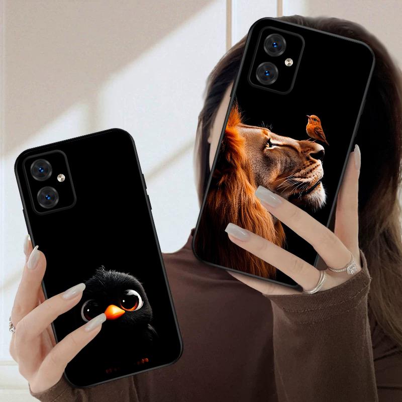 Лев и Птица Для Moto Edge 40 50 Neo 5G E 14 15 G04 G05 4G G24 G34 G35 G54 POWER G55 G75 G84 85 силиконовый мягкий чехол для телефона