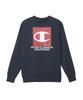 Sweatshirt Long Sleeve Round Neck Cotton USA Script Logo Crew Neck Sweatshirt Basic Navy L [Champion] C3-Y026 Men's