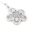 [H3838] - Silver Necklace 'Flower Light'
