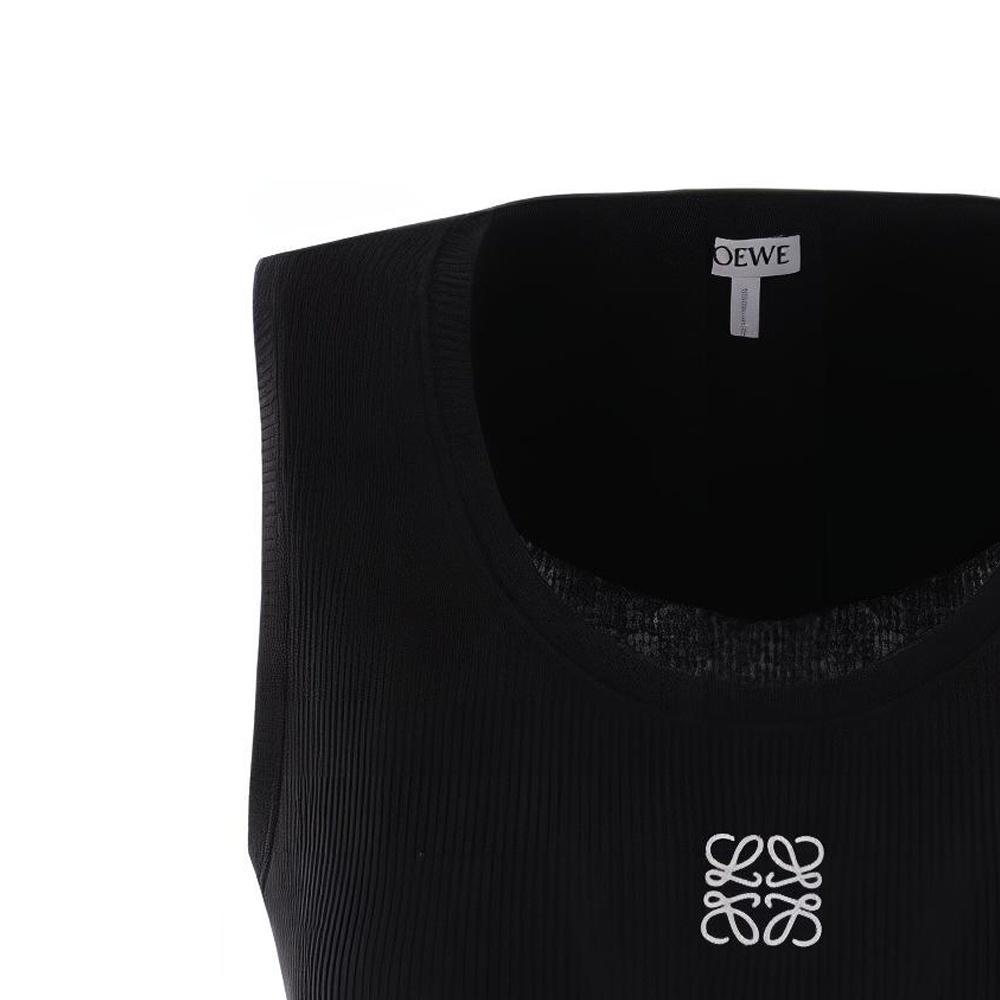 LOEWE Tank Tops Women's Black Crew Neck Moderate Other S359Y23X85-1100
