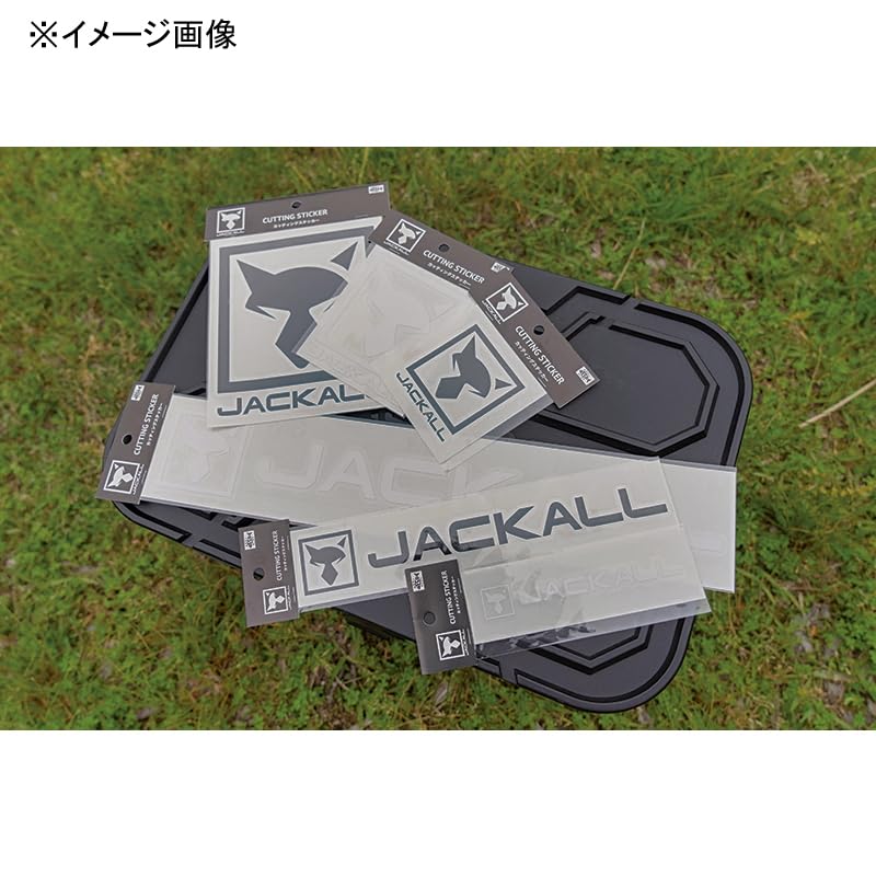Jackall Вырезаемая наклейка JK, Прямоугольная, Маленькая, Белая