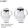 BORREY1L Transparent Borosilicate Glass Teapot Heat-Resistant Large Clear Tea Pot Flower Tea Set Puer Kettle Teapot Holder Base