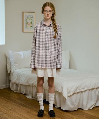 Рубашки в клетку GOCORI с эффектом стирки